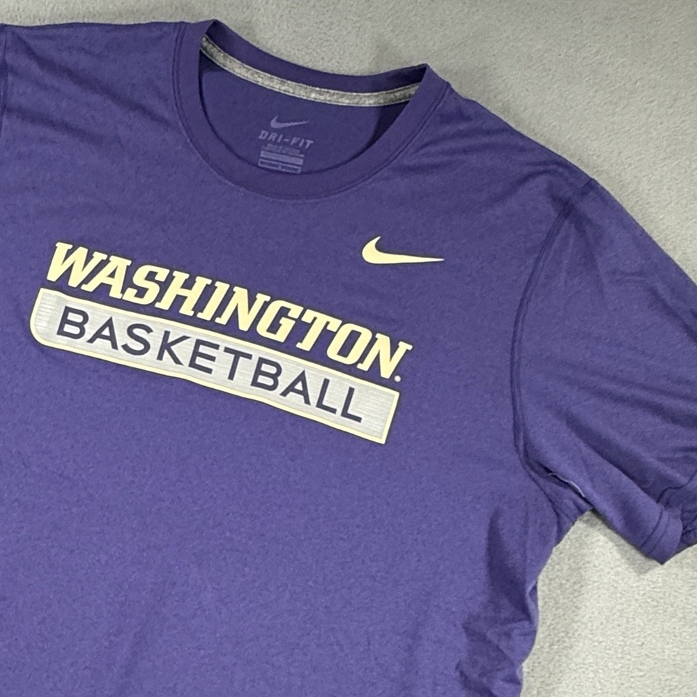 WASHINGTON HUSKIES NIKE BASKETBALL Large Purple Shirt NCAA
